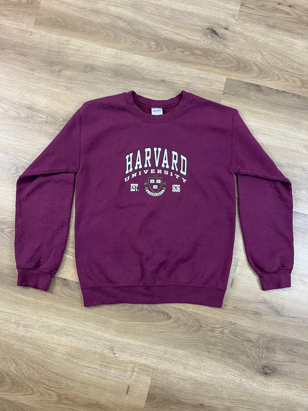 Harvard University Gildan Crewneck Sweatshirt Maroon S